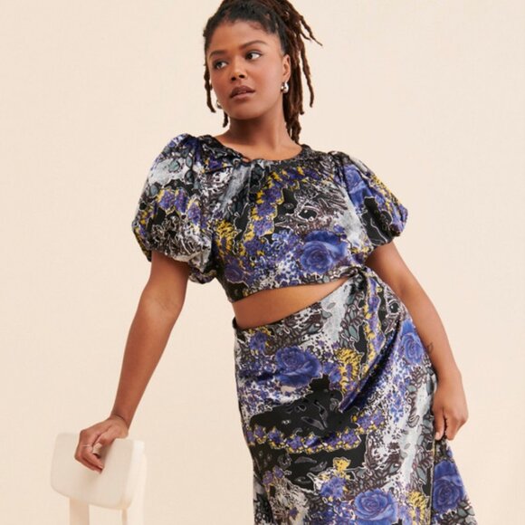 Anthropologie x Let Me Be Burnout Velvet Maxi Dress - Picture 3 of 9